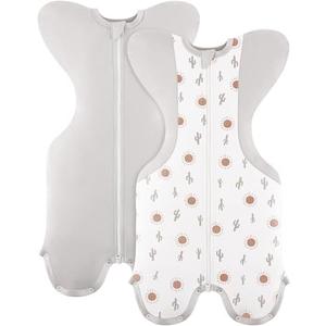 Susurration 2-Pack Organic Baby Swaddle Sleep Sacks - Swaddles for Newborns, Infant 1-3 Months, Baby Girls, Boys, Soft