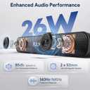 FULMINARE Bluetooth Speaker with 26W HD Sound, Portable Speaker Up to 30H Playtime, AUX&TF-Card&USB Input, LED Lights, Speakers Bluetooth 5.3 Wireless for Home/Party/Outdoor, (Black)