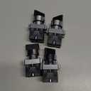 Antrader 4pcs ZB2-BE101 SPDT 2NO 4 Pin 3 Position Round Top Rotary Selector Switch AC 600V 10A