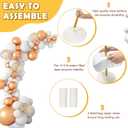 AerWo Balloon Arch Kit 9.35FT & 6FT, Free Bending Half Balloon Arch Stand with Base, Floor Gold Balloon Arch Frame Backdrop for Wedding Birthday Party Baby Shower Yard Lawn Home Christmas Decorations