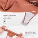G-string Thongs for Women No Show Thong Seamless Stretch Underwear Low Rise Panties Pack (Small, Fervor - 6 Pack)