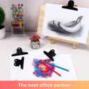 Coideal Metal Bulldog Clips Black, 10 Pcs 4 Inch Large Binder Paper Clips for Office Files, Food Bags