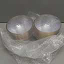 I00000 50 Pack 12 Ounce Clear Plastic Bowls Hammered with Gold Rimmed, Heavy Duty Disposable Bowl Set,Small Bowls for Wedding Day