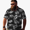 Weecreeture Big and Tall Men's Hawaiian Shirt - Short Sleeve, Tropical Floral Button Down Casual Summer Beach Shirt XXL