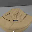 Qzkouma Unisex Outdoor Sun Hat Waterproof Bucket Hat with Chin Strap Quick Dry Packable Boonie Sun Hat UV Protection Khaki