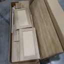 Mericonia Rattan Buffet Cabinet with Storage, Sideboard Cabinet with Doors and Adjustable Shelves, Farmhouse Coffee Bar Station Table, Modern Wood Cupboard for Kitchen, Livingroom and Dining Room