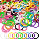 300 Pcs Flexible Plastic Binder Rings,20mm Loose Leaf Rings for Scrapbooks, Index Cards,Documents & Office Supplies Durable Organization Clips for Home,School,and Craft Projects(10 Colors)