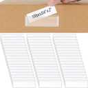Jeyiour 100 Pcs Label Holders Adhesive Nameplate Pockets Storage Bin Labels Index Card Holder Shelf Plastic Peel Stick for Classroom Supermarket Bookshelf Library Student Box Drawer (2 x 0.6 Inch)