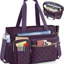 SDYSM Teacher Tote Bag 15.6 inch Laptop Bag Work Bags for Women Nurse Tote Professional Computer Messenger Shoulder Bags Laptop Briefcase for Office, College, Nursing, Purple