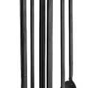 Plow & Hearth 5 Piece Hand Forged Iron Compact Fireplace Tool Set 27.5" | Black Wrought Iron Handle for Outdoor Indoor | Stand Poker Shovel Brush Log Tongs Wood Stove Accessory