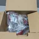 Finnhomy Swivel Caster Wheels 3 Inch Threaded Stem Casters Set of 4 Heavy Duty 3/8"-16 x 1 Anti-wear Polyurethane Industrial Castor Wheels for Cart/Furniture Load Bearing 2200 Lbs Smooth Casters Red