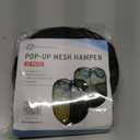 Handy Laundry Collapsible Mesh Pop Up Hamper with Wide Opening and Side Pocket - Breathable, Sturdy, Foldable, and Space-Saving Design for Clothes and Storage (Black | 2-Pack)