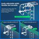 Turtle Docks Large Adjustable Turtle Basking Platform for Aquatic Turtles, Design for Tanks 0.3"-2" Thick, Stable Construction,Slip-Resistant Ramp,Adjustable Ramp Direction (15'' x 8.1'')