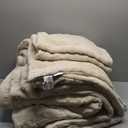 Amlie Home Waffle Comforter Queen Set, Khaki Fluffy Fleece Bedding Set, Super Soft Fluffy Plush Bedding Set for Winter, 3 Pieces, 1 Fuzzy Comforter and 2 Pillowcases (Queen (90"x90"))