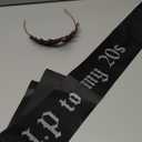 R.I.P to My 20s Sash with Black Crown for Girl's 30th Birthday Funeral Decorations (Sash&Crown)