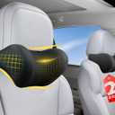 2-Pack Car Neck Pillow: Ergonomic Memory Foam Car Headrest Pillow, Neck Support Pillow for Long Drives, Headrest Support Cushion for Pain Relief, Universal Fit for Cars, SUVs & Trucks  Black