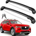KINGGERI 300lb Lockable Roof Rack Cross Bars Compatible with 2024 2025 2026 Mazda CX90 & CX-90 PHEV with Flush Side Rails, Heavy Duty Aluminum Roof Rails Crossbars Luggage Accessories