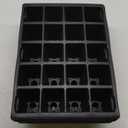 2.5 inch Square Pots 3.5 inch Deep 20 Cell Seedling Trays with Water Collection Nursery Trays (15"x11"x3") for Seeds Starting and Transplanting, (5 Sets)
