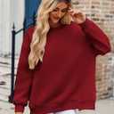 Zeagoo Womens Sweatshirt Long Sleeve Color Block Fleece Hoodies Fall Casual Crewneck Pullover Tunic Tops 2024 (XL)