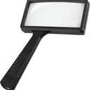 SenseYo 5X Large Magnifying Glass Handheld Large Reading Magnifier with Lens for Kids Old People Hobbies, Repair, Observation (1)