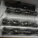 BOBOMOMO 62" Rustic Floor Lamp, Retro Farmhouse Standing Lamp with Rotary Switch, Resin Dark Brown Floor Lamp for Living Room, Bedroom, Corner, Nursery, Dining Room, House