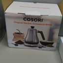 COSORI Gooseneck Electric Kettle with 5 Variable Presets, Pour Over & Coffee maker, 100% Stainless Steel Inner Lid & Bottom, 1200 Watt Quick Heating, 0.8L, Silver