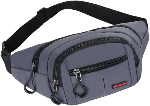 Lightweight Hiking Waist Pack  Ideal for Running, Walking & Travel  Secure Phone Pocket  Durable, Comfortable Gray Belt Bag for Essentials  Hands-Free Convenience