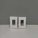 [10 Pack] BESTTEN 1 Gang Screwless Decorative Wall Plate, Mid-Size H4.88" x W3.11", USWP6 Gloss Snow White, Faceplate Cover for Decorator Receptacle Outlet & Switch