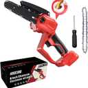 Mini Chainsaw for Milwaukee M18 Battery, 6-Inch Brushless Cordless Pruning Chain-saw, Battery Powered Mini Chainsaw for Wood Cutting, Sharp for Tree Trimming (No Battery)