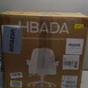 Hbada Office Desk Chair with Flip-Up Armrests and Saddle Cushion, Ergonomic Office Chair with S-Shaped Backrest, Swivel, Mesh, Grey