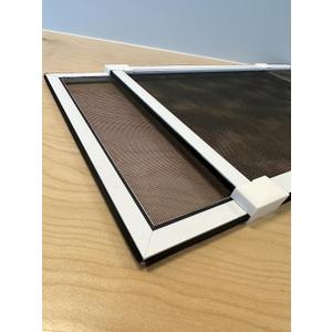 Adjustable Window Screen for Hung Windows, White Expandable Horizontal Sliding Screen, 15" H x 2.6-40" W with Black Fiberglass Mesh Removable Window Screen Replacement,2-Pack