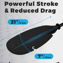 iTAOSTAR Adjustable Kayak Paddle, Aluminum Shaft and PP Blade, Floating Kayaking Oars with Anti-Freeze Grip & Drip Rings, 2-Piece Lightweight Oar for Kayak Canoe Fishing – 225-235 cm (88.6-92.5 in)