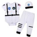 Zusnxaxe Newborn Baby Boys Girls Halloween Outfit Astronaut Costume for Children, Baby Spacesuit with hat, Birthday Gifts, Toddler Pretend Role Play Dress Up, Photo shoot, Summer 12 Months