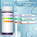 EASYTEST Pool and Spa Test Strips, 150 Strips Pack for Hot tub-Test pH,Total Alkalinity,Free Chlorine and Bromine, Accurate 3 in 1 Pool Water Testing Kit