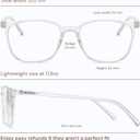 Gaoye Ultralight Blue Light Glasses for Women - Computer Protection Glasses for All Day Comfort - Anti UV Glare & Eyestrain (White, M)