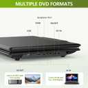 18" Portable DVD Player with Bluetooth Headset,15.6" HD Swivel Screen with Extra Carrying Bag,Support AV-in/Out and Multiple Disc Formats,High Volume Speaker,Black,[Not Support Blu-Ray]