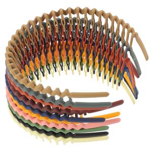 SMASOLO 10Pcs Plastic Hair Bands with Teeth for Women Comfortable Non Slip Head Accessories for Washing Face Daily Use and Various Hairstyles Lightweight and Durable Design