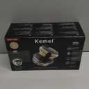 KEMEI Professional Hair Clippers for Men, Automatic Circular Hair Trimmer, Cordless Self-Haircut Kit with LED Display, KM-887 Silvery