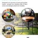12 Inch Stainless Steel Gazing Ball, Garden Gazing Globe Mirror Ball, Polished Shiny Sphere for Garden Yard Outdoor, Swimming Pool Decoration (Silver)