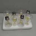 Brightever Edison Light Bulbs 60W Equivalent, Dimmable Light Bulbs, 7W, 850LM Vintage E26 LED Bulb 5000K Daylight White, 90+CRI, ST58 Clear Glass Antique LED Filament Bulb for Porch, 8 Pack