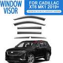Window Visors Rain Guards for Cadillac XT6 MK1 2019+ Accessories,Side Window Wind Deflectors for Cadillac XT6 MK1 2019 2020 2021 2022 2023 2024 2025, 6 PCS
