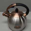 3Quart Whistling Tea Kettle Classic Teapot Stainless Steel Teakettle with Cool Grip for Stovetop (Silver)