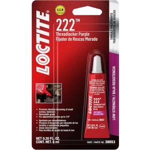 Loctite 38653 222 Purple Low Strength Thread Locker Tube - 6 ml