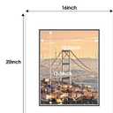 Golden State Art, White Over Black Double Mat - 16x20 for 11x14, 10-Pack