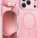 MOCCA Magnetic for iPhone 17 Pro Case, (Compatible with Magsafe) (16FT Military Grade Protection) Full Camera Protection Anti-Fingerprint Slim Translucent Matte Phone Cover 6.3",Pink