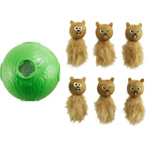 Outward Hound by Nina Ottosson Dog Snuffle N' Treat Ball Puzzle, Level 2 Intermediate, Green, Large