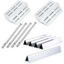 Genesis E-330 Grill 4 Burner 62752 7620 7621 Flavorizer Bars 65505 Heat Deflectors Replacement Parts for Weber Genesis Grill Parts 300 Series with Front Control E-310 E-320 S310 S320 S-330 EP310 EP320