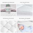 UNILIBRA Twin Mattress Pad Waterproof Rayon Made from Bamboo, Fitted Deep Pocket Mattress Cover fits 6''-19'', Breathable Quilted Mattress Protector, White