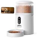 Automatic Cat Feeder with Camera, 3MP HD Video & Night Vision, 5G/2.4G WiFi Smart Pet Feeder with APP Control, 2-Way Audio, Motion Alerts, Low Food Sensor, Timed Cat Feeder for Cats & Dogs, 4L