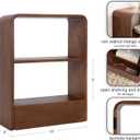 Kate and Laurel Kato Modern Wall Shelf with Drawer; 18 x 24; Walnut Brown; Decorative Over the Toilet Shelf for Use as Bathroom Storage or Living Room Display Shelf